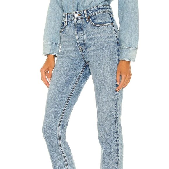 GRLFRND Karolina High Rise Straight Crop NWT - Picture 3 of 5